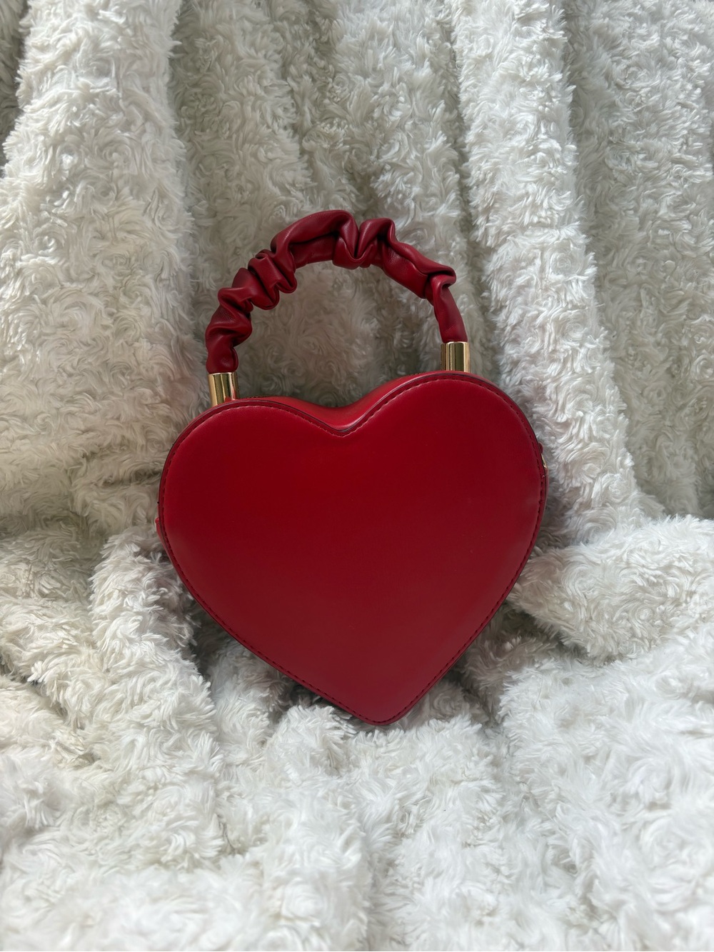 ALDO Red Heart-Shaped Small Top-Handle Bag - Picture 4 of 6